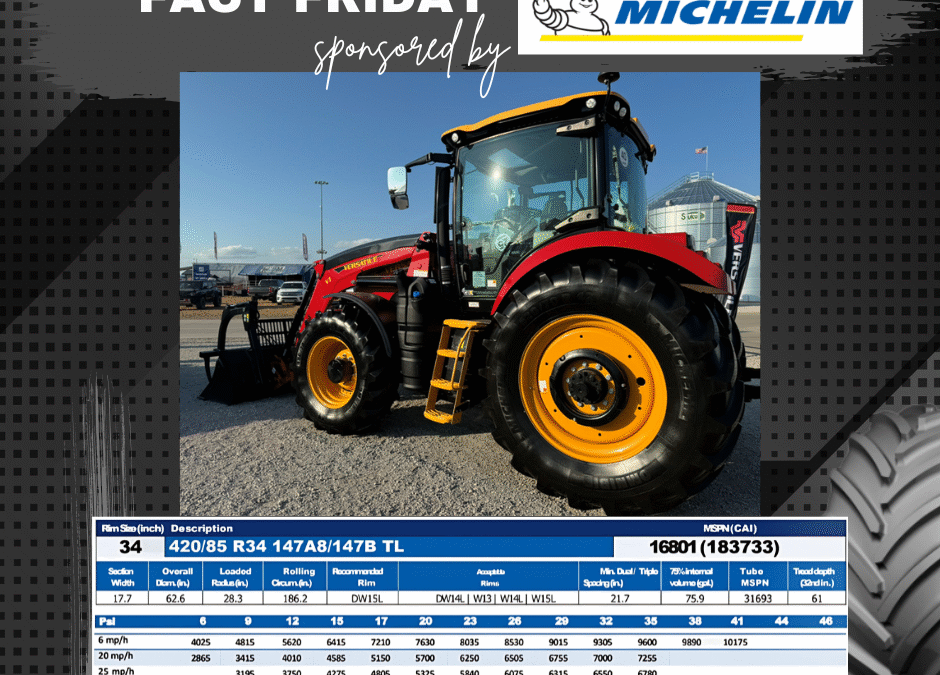 Reading a Michelin Agricultural Tire Load/Speed Inflation Table – SPONSORED BY MICHELIN AG